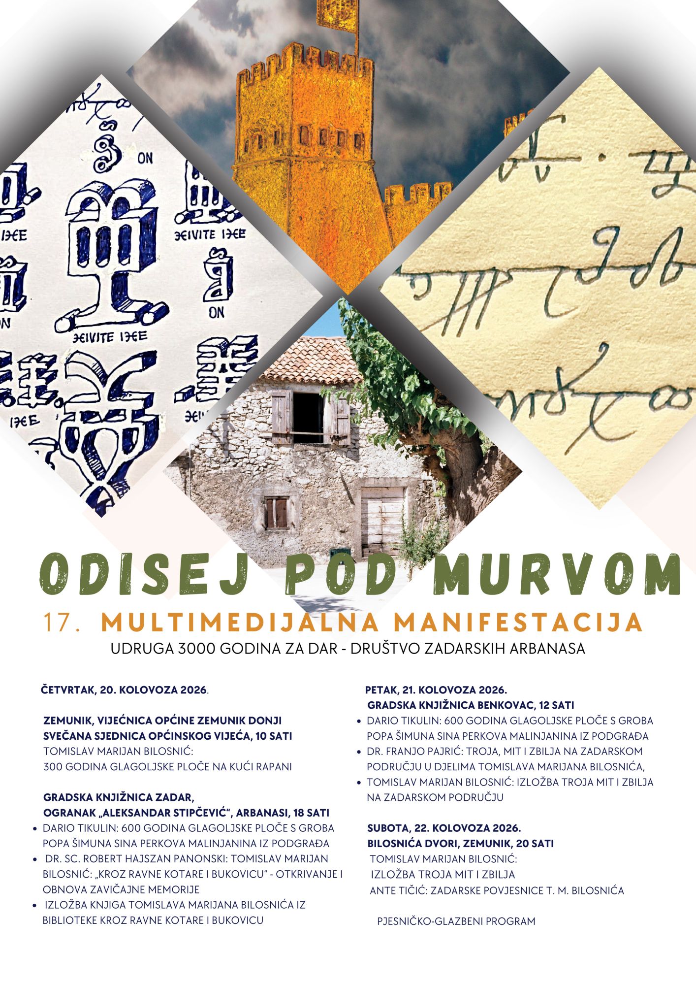 Odisej pod murvom 2026 - program i plakat